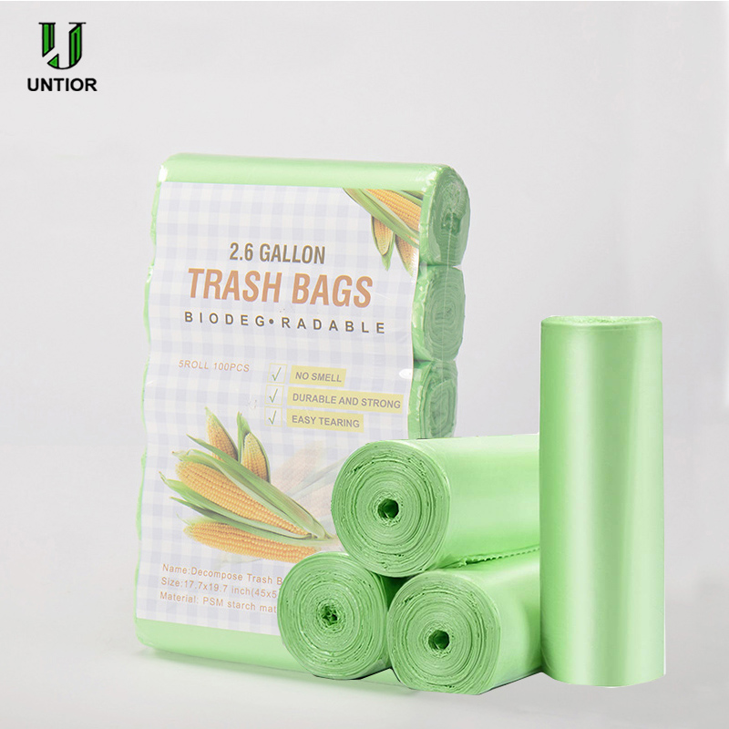Biodegradable Bin Liner - UNTIOR Compostable Trash Bag 2.6-Gallon Garbage-Bag